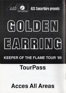 Golden Earring fanclub magazine 1989#6 back cover